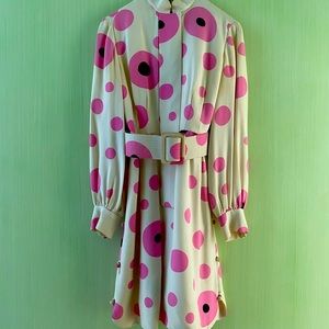 Vintage 1960s mini dress with belt.